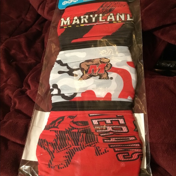 3 Maryland 3 packs Youth Boys Face Masks (NEW) - Picture 1 of 5